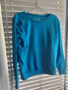 Hanes Women's Bright Teal Scoopneck Pullover
